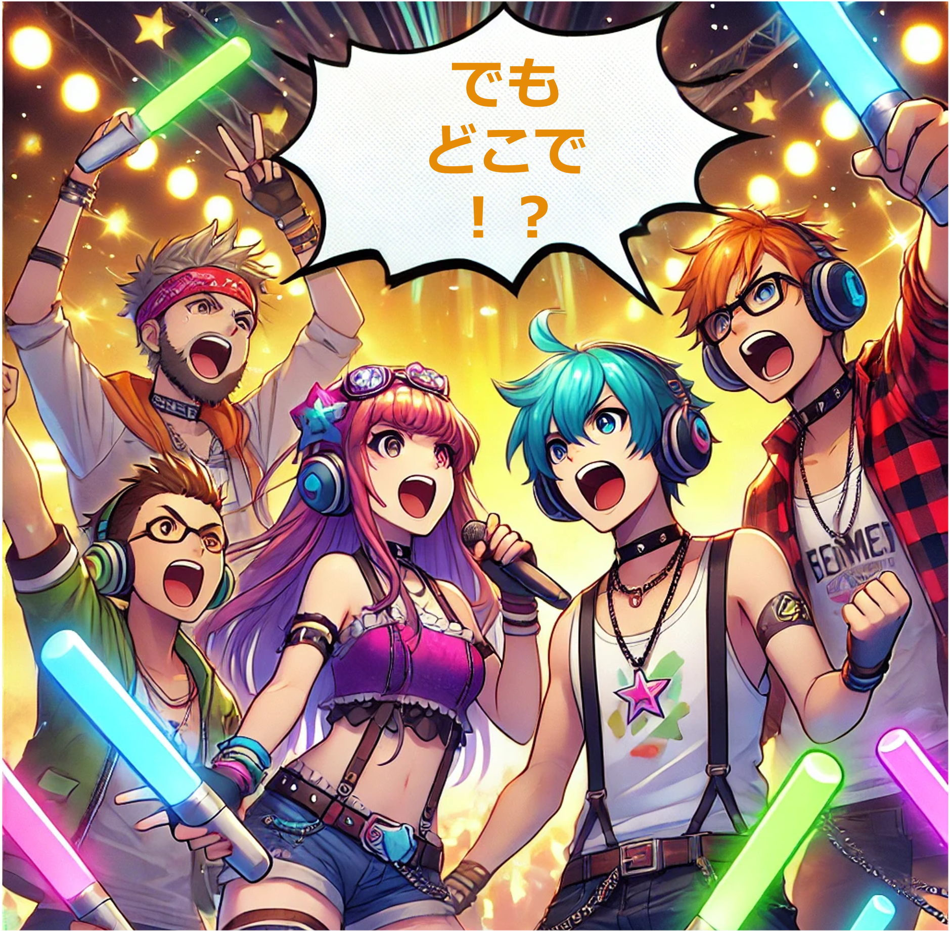 叫ぶファンのイメージ